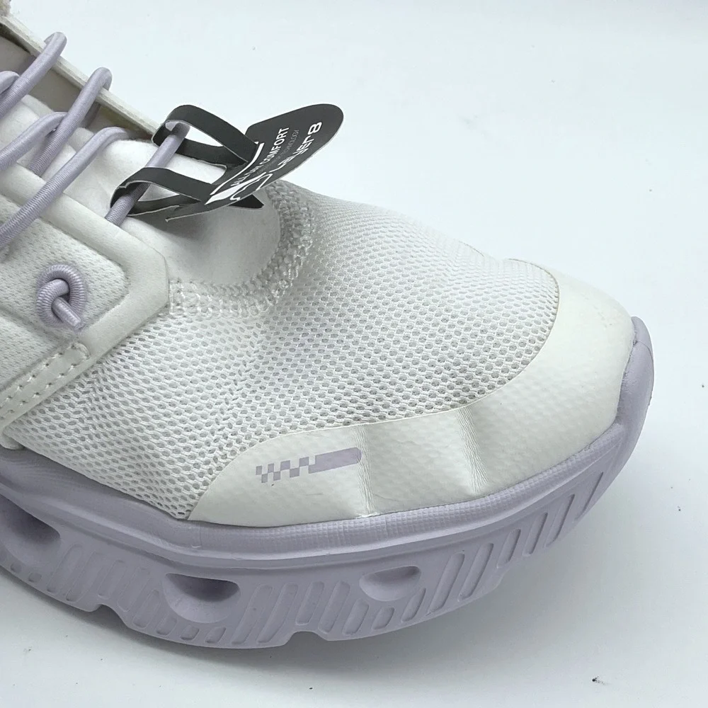Layer 8 Womens Cloud Comfort Athletic Sneakers White Lavender Size 7.5